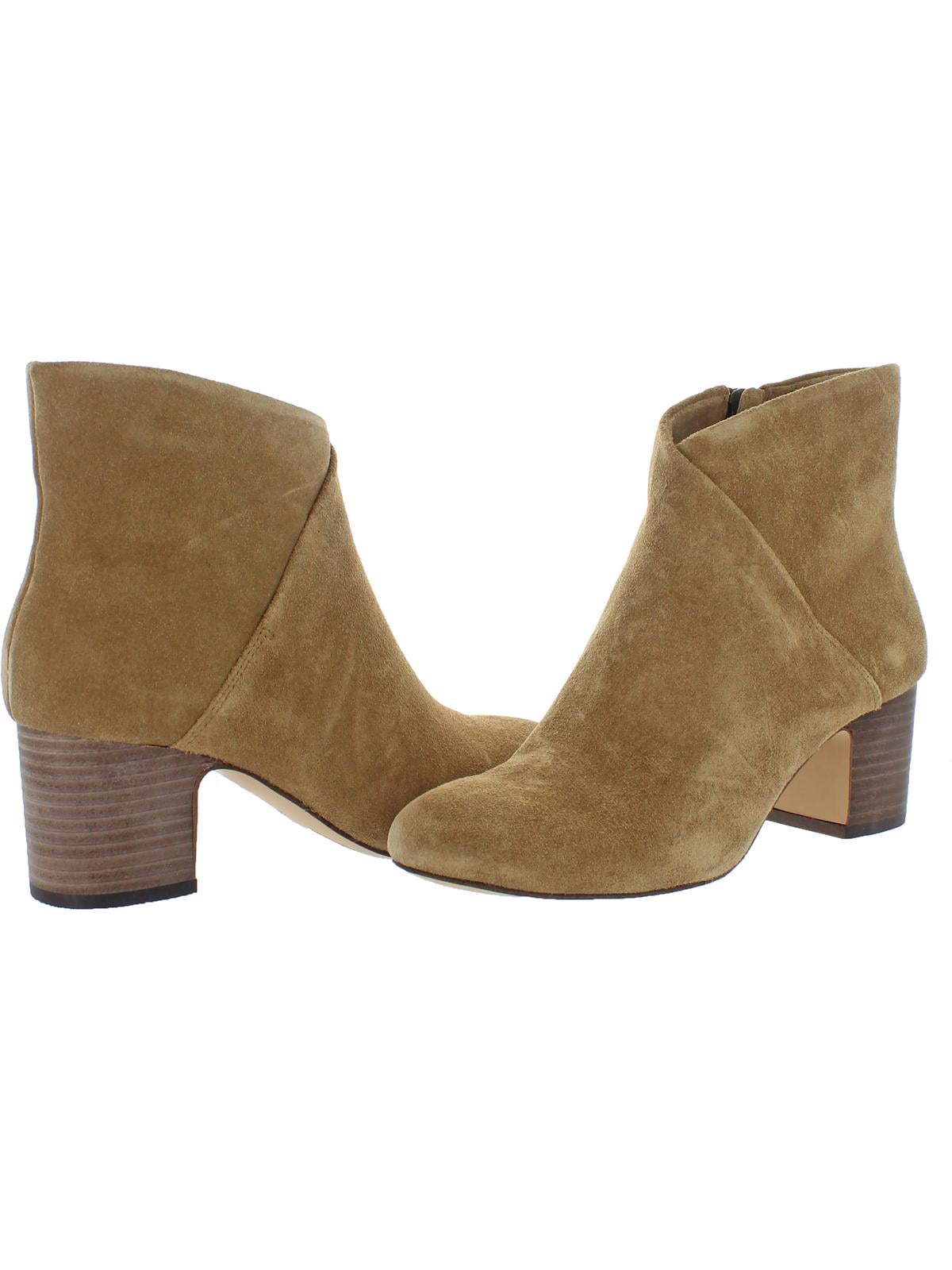 suede block heel ankle boots