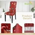 thumbnail image 3 of Christmas Dining Room Chair Covers Set of 6, Stretch Xmas Chair Slipcovers Protector, Spandex Washable Kitchen Parsons Chair Cover for Dining Room,Christmas Decor,Holiday Party(Christmas Red), 3 of 6