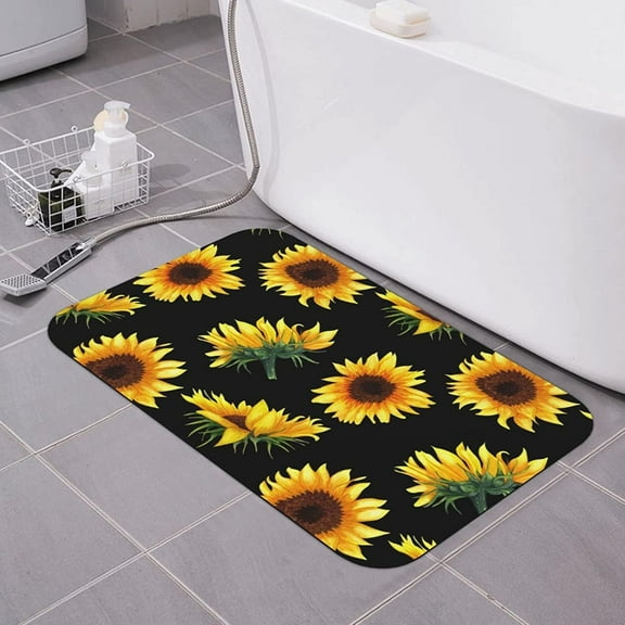 Welcome Doormat Sunflower Indoor Outdoor Entrance Door Mat Bath Rug Decorative Front Door Mats Kitchen Door Mats Porch Mats Home Decor ch 17x30 Inch