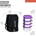 thumbnail image 2 of Juego de fiambreras Signoraware Executive de acero inoxidable, juego de 4, violeta, 2 of 2