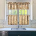 thumbnail image 3 of Bohemian Wildflower Curtains 24 Inch - 3 Panel Rustic Farmhouse Set with Vintage Botanical Design, Rod Pocket Window, 3 of 6