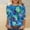 A617 Multicolor, variant on T-Shirt for Women Round Neck Three Quarter Sleeve Casual Loose Fit Abstract Marble Ink Art Graphic Print Stretchy Soft Lightweight Daily Wear Tops