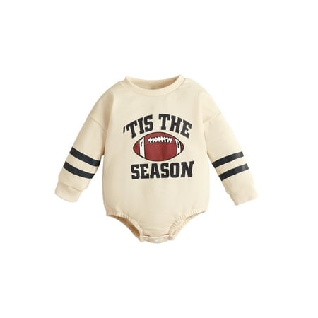 

Baby Boys Romper/Sweatshirts Toddler Kids Letter Rugby Print Round Neck Long Sleeve Bodysuits Autumn Casual Clothes