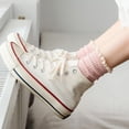 thumbnail image 4 of Women's Trim Ruffle Frilly Turn Cuff Socks - Cute Vintage Dress Crew Ankle Boot Socks 6Pairs, 4 of 9