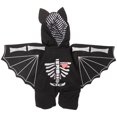 thumbnail image 1 of OULII Pet Costume 1Pcs Bat Shaped  Outfit for Dogs in Black Polyester for Festive Use, 1 of 8