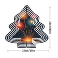 thumbnail image 3 of Vibrant Metal Hanging Christmas Tree Wind Spinner - Festive Garden Decoration with Colorful Fireworks & Nature-Inspired Design, 3 of 7