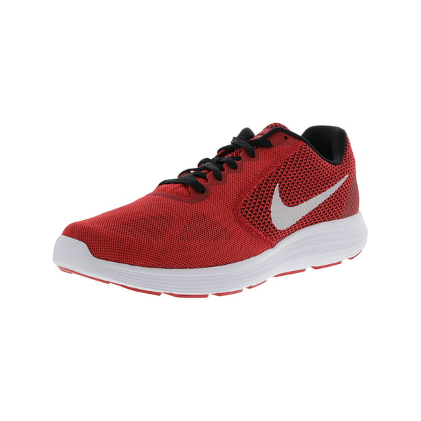 Nike - Nike Men's Revolution 3 University Red / Metallic Silver Ankle ...