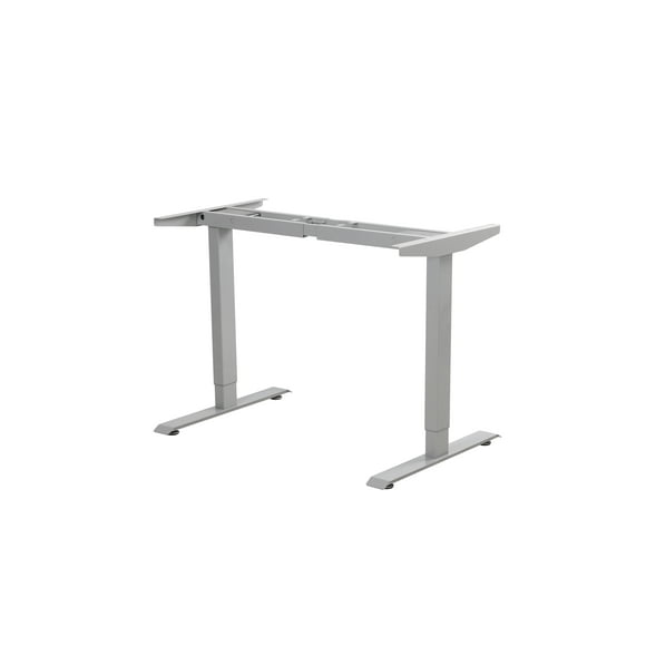 EFFYDESK Bureau Debout Électrique à Hauteur Réglable pour Bureau à Domicile - Cadre Gris (Cadre Seulement/sans Plateau)