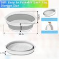 thumbnail image 3 of Pedty Bath Toy Storage Organizer Foldable Bath Toy Holder for Bathtub Toy Storage Bath Tub Toy Basket with Removable Base Bathtub Shower Toy Holder for Drain Drying Bathroom Toy Stora, 3 of 9