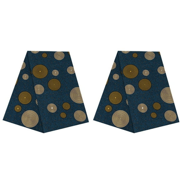 2 Pcs 6 Yards Ankara Africain Tissu en Polyester à Imprimés de Cire Tissu Africain pour Robe de Fête