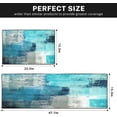 thumbnail image 3 of Kitchen Rugs and Mats Non Skid Washable Set of 2, Teal Grey Kitchen Runner Rug, Green Turquoise Abstract Gray Vintage Kitchen Floor Mat Under Sink Mat Throw Rug for Doormat, 3 of 6
