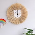 thumbnail image 6 of Hand Knitted Hanging Wall Art with Animal Pattern, Cotton Thread Weaving Straw Cartoon Tassel Beard Lion/Tiger Boho Pendant Nursery Room Wall Decor for Home Bedroom Living Room Nursery Room, 6 of 7