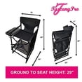 thumbnail image 7 of TuscanyPro Portable Big Daddy Heavy-Duty Tall Director Chair with Storage Cart - 29 Inch Seat Height, 7 of 7