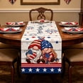 thumbnail image 6 of erdimoy 4th of July Patriotic Table Runner, 72×13 Inch 5 Styles Red White Blue Star Gnome Butterfly Linen Table Runner for Independence Day Memorial Day Dining, 6 of 6