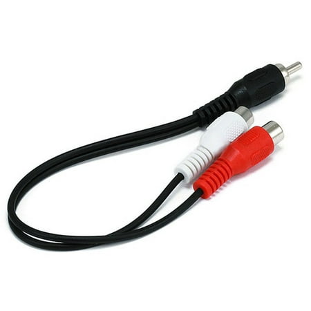 - Monoprice 6inch RCA Male Mono to Female Stereo Splitter Cable