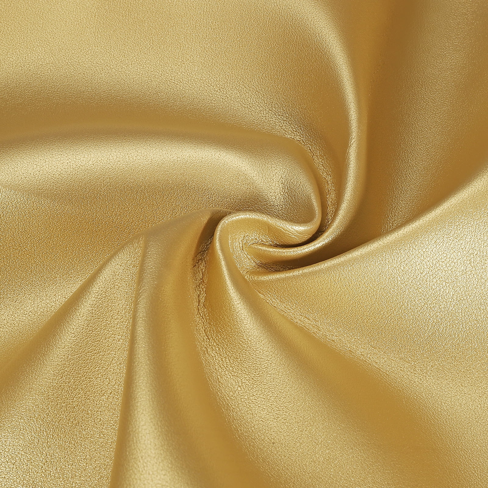 Uxcell Marine Vinyl Fabric, 54 Inch 1 Yard Upholstery Faux Leather Soft Waterproof Sheets Fabric for Crafts DIY Sewings Sofa Wallets Handbag Car, Gold