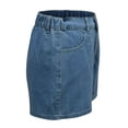 thumbnail image 6 of Stephy Women's Loose Wide Leg Denim Shorts Denim Shorts Casual Fashion Shorts Hot Pants Jean Shorts for Women, Blue, XXL, 6 of 7