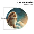 thumbnail image 2 of Pofeuu Starry Sky Cloud Cute Rabbit Print Coasters for Drinks, 4Pack PU Leather Coasters, Bar Drink Coasters for Tabletop Protection, Furniture from Damage-Round Shape, 2 of 6