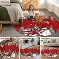 thumbnail image 5 of Round Area Rugs Collection 7 Ft, Red Christmas Non-Slip Residential Carpet, Snowman Xmas Truck Balls Tree Indoor Crawling Mats Runner Rugs for Living Room/Dining Room/Bedroom, 5 of 8