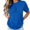 blue-1, variant on KVHYVH Women's St Catherine Of Siena Quote Flame Graphic Christian Faith Cropped Short Sleeve T‑shirt Relaxed Fit