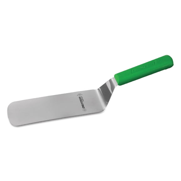 Cake Turner, 8 X 3 In., Sani-Safe, High-Carbon Steel With Green Handle, 1/each