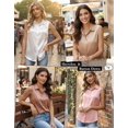 thumbnail image 6 of Zeagoo Satin Blouses for Women Silk Button Down Shirts Sleeveless Office Casual Tank Tops, 6 of 6
