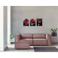 thumbnail image 4 of Red Canvas Wall Art Bedroom Wall Decor Black and White Zen Stones Spa Wall Art Rose Pictures for Living Room Kitchen Home Decorations Red Bathroom Accessories Flower Paintings Room Artwork, 4 of 7