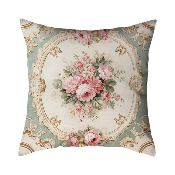 HuiXinOu Flower Printed Pillow Case with Hidden Zipper, Decorative Cushion Cover for Living Room Bedroom Office, Soft Home Decor