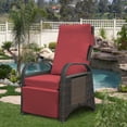 ATR ART to REAL Outdoor Wicker Recliner with Flip Table, Rattan