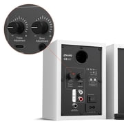 Ortiza 60W Computer Speakers for Gaming and Music, Active Bluetooth 5.3, Stereo 2.0 Speakers for Desktop PC Monitor or Laptop, Surround Sound Speaker, 3.5 mm Aux RCA Input, USB-Powered, 1 Pair, White