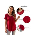 thumbnail image 6 of a.Jesdani Women's Plus Size Tunic Tops Short Sleeve V Neck Casual Henley Shirts m-4x, 6 of 10