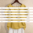 thumbnail image 3 of Kelon Shirts for Women Short Sleeve Shirts Crew Neck Linen Cotton Summer Business Work Basic Tees, XL, 3 of 3