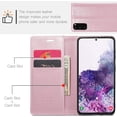 thumbnail image 5 of Leather Case for Samsung Galaxy S20FE Card Slot Folio Flip Wallet Case for Samsung Galaxy S20FE Premium PU Magnetic Kickstand Cover Soft TPU Inner Case Pink, 5 of 13