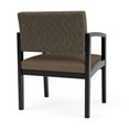 thumbnail image 3 of Lenox Wood Reception Waiting Oversize Guest Chair / Black Wood / Brown / Brown, 3 of 4