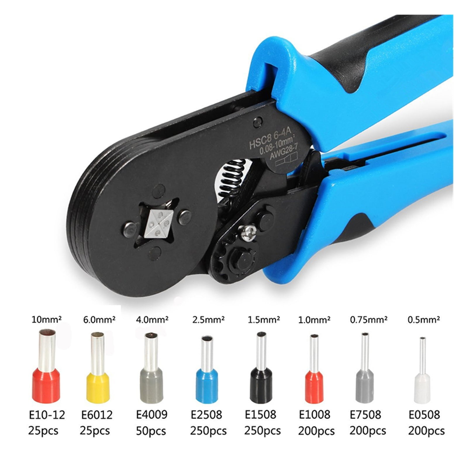 European style Crimper Terminal Crimping Pliers Wire Stripper Crimper Ferrule Crimping Hand Tool Pliers+ 1200 Terminals Kit Set ,Durability That Lasts