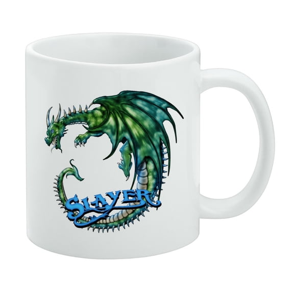 Dragon Slayer Fantasy Gaming White Mug