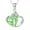 Green, variant on Pendant Necklace Cubic Zirconia Inlaid Jewelry Gift Heart Shape Women Pendant Necklace for Daily Life