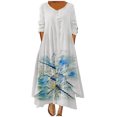 thumbnail image 1 of Vestido Irregular Vestido Estampado Vestido de Bolsilloel Invierno de Las Mujeres Tallas Grandes Casual Bolsillo Suelto Vestido Estampado Irregular Odeerbi  ODB114697, 1 of 8