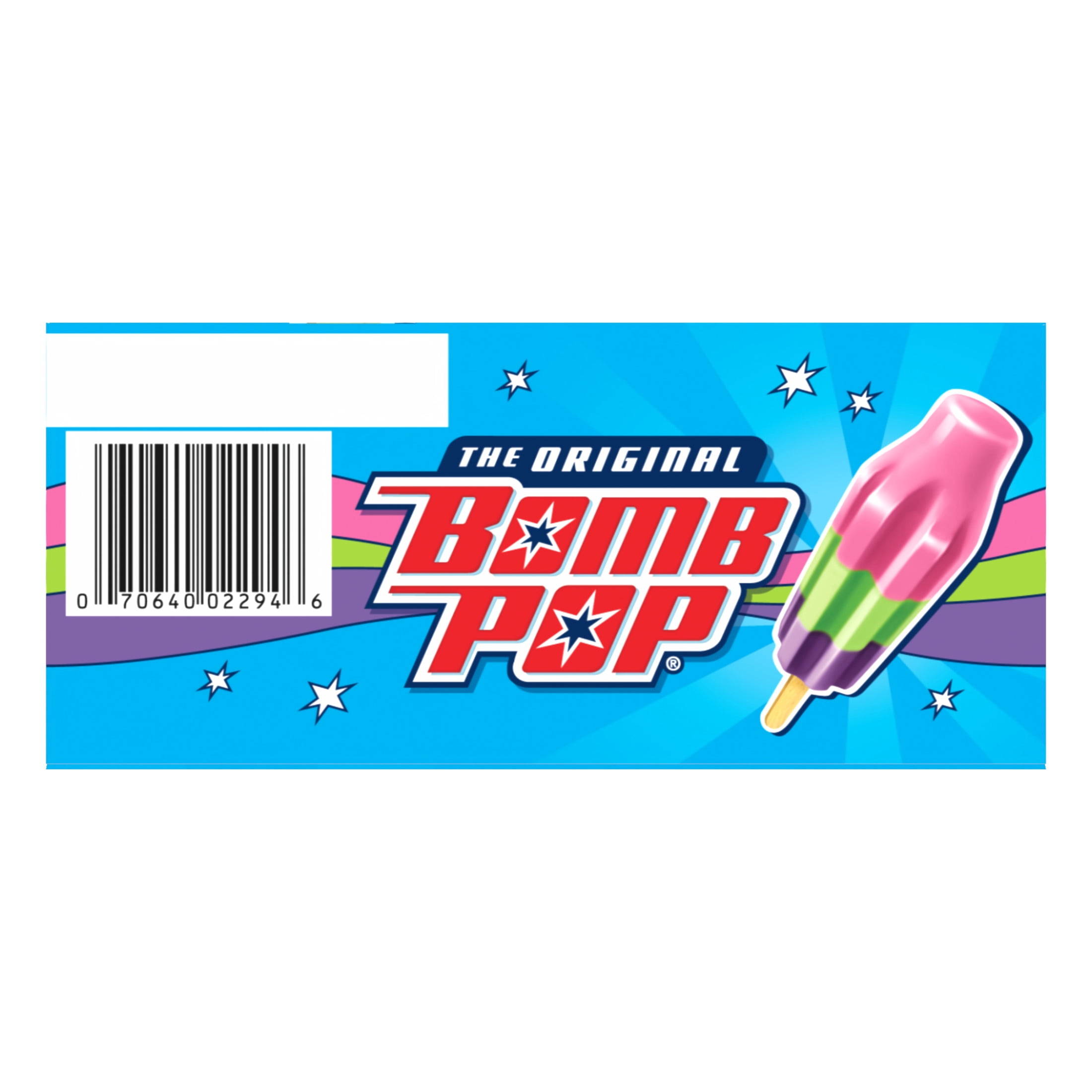 Bomb Pop NERDS Freeze Ice Pop, Frozen Freezer Dessert, 12 Pack
