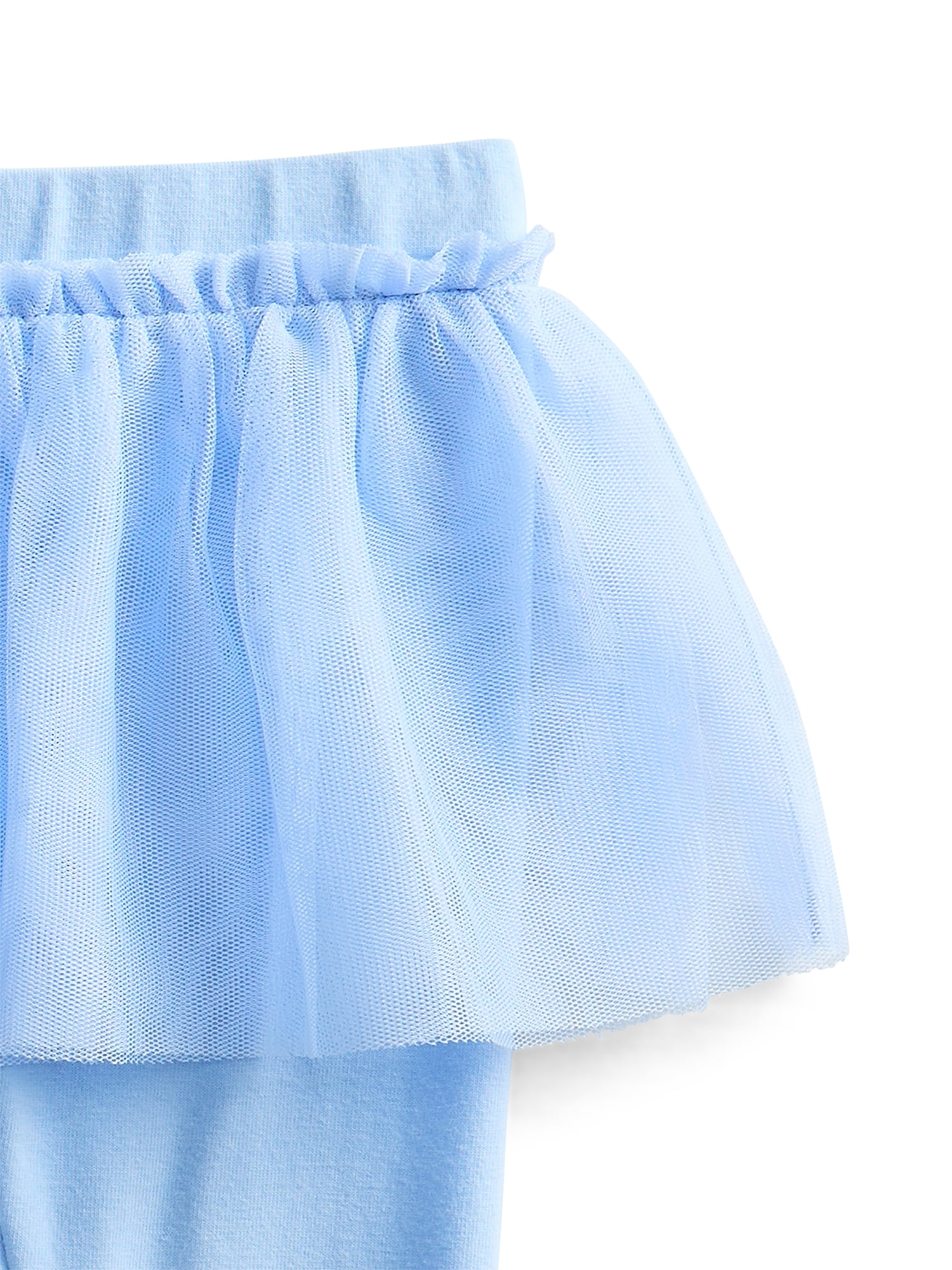 Wonder Nation Baby Girls' Bodysuit and Tulle Skeggings Set, 2-Piece, Sizes 0/3M-24M