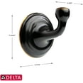 thumbnail image 6 of Delta Windemere Robe Hook in Oil Bronze, 6 of 8