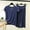 Blue, variant on Jerdar Women Lounge Pajamas Sets Short Sleeve and Long Pajama Pant Soft 2 Piece Sleepwear Loungwear Set XXXL