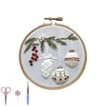 thumbnail image 2 of Embroidery Kit - Christmas Embroidery Patterns for Beginners with Instructions Cross Stitch Kits for Adults with 1 Embroidery Hoops, Color Threads and Needles, Good Hobbies for Women（Pinecones）, 2 of 4
