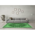 thumbnail image 3 of Ahgly Company Machine Washable Indoor Rectangle Medallion Emerald Green Traditional Area Rugs, 6' x 9', 3 of 4