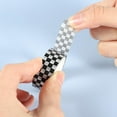 thumbnail image 2 of 4 Rolls Checkered Flag Tape, Black White Washi Tape Checkerboard Grid Pattern Checkered Flag Party Supplies 1 Roll 196 inch/5.4 Yards Buffalo Tapes for Scrapbooking DIY Crafts Box Decoration(4), 2 of 7