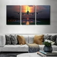 thumbnail image 3 of Large 3 Piece Canvas Wall Art Airplane Pictures Black and White Aircraft Art Painting Modern Home Decor Print for Home Living Room Dining Room Office Stretched and Framed Ready to Hang 60"Wx28"H, 3 of 5