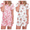 Tie Dye/White Floral, variant on Oudiya 2 Pack Pajamas Short Sleeve Top with Shorts Sets Comfy Pjs Lounge Sets Sleepwear for Women S-2XL