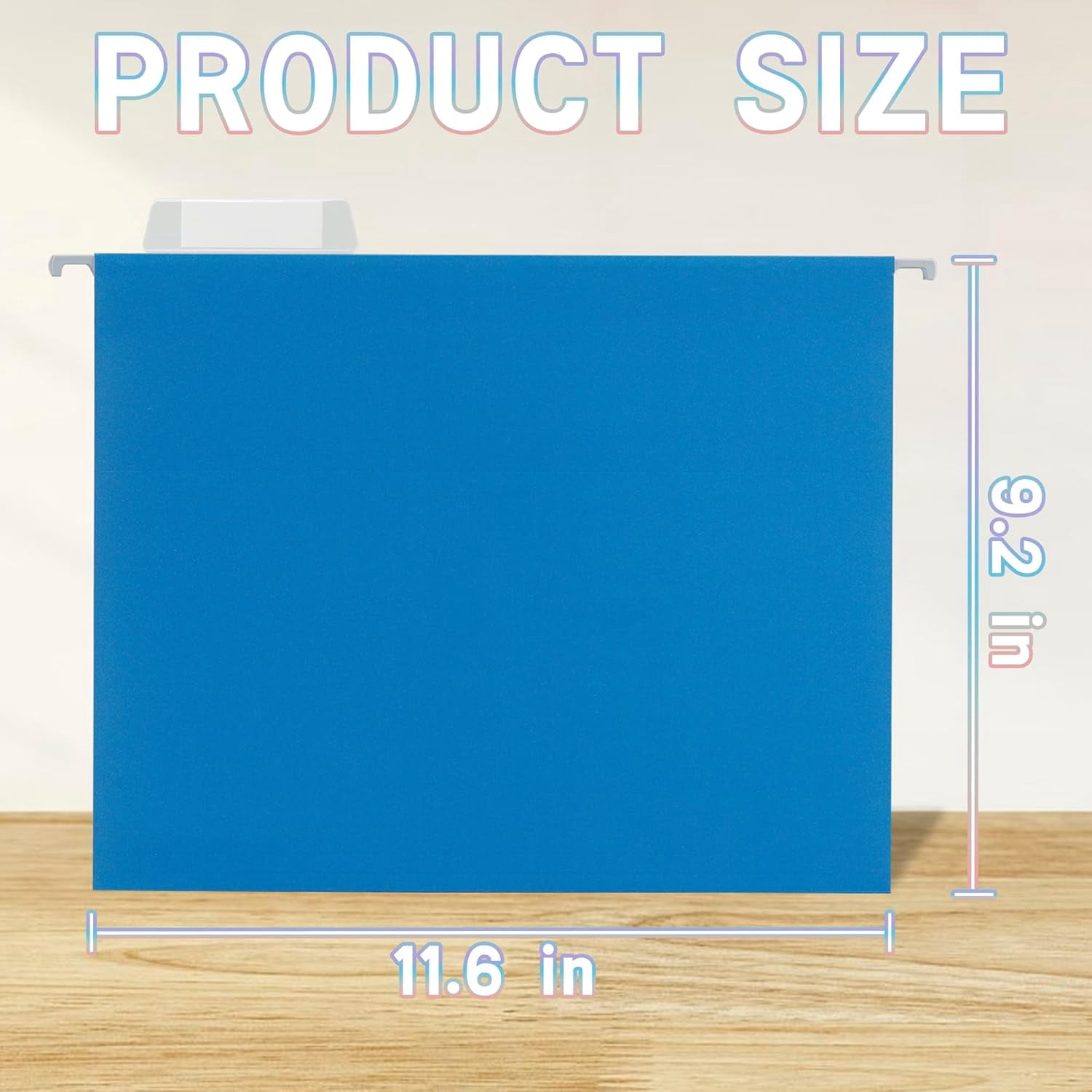 Blue Hanging File Folders,50 Packs Reinforced Hanging Folders,Designed for Bulky Files,Filing Cabinet,1/5 Adjustable Tabs for Office,School,Home