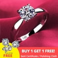 thumbnail image 2 of Anillos originales de lujo que nunca se desvanecen para mujer, regalo de compromiso, joyería propuesta, bandas de boda para novia, sin alergias (pendientes enviados) Dengxun unisex, 2 of 2