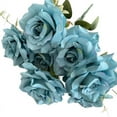 thumbnail image 3 of Decoration Simulation 7-Head Flower Weddings Home Decor Blue Red Purple Rosy, 3 of 7
